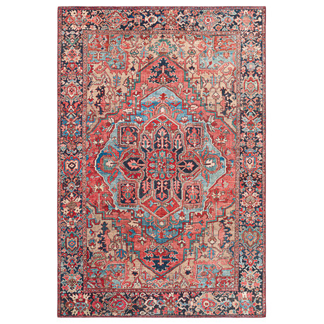 Iris IRS-2310 Traditional Red/Blue 10' Square Area Rug
