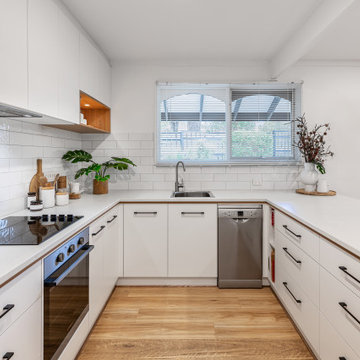 Timber White & Grey Kitchen with a Coastal Vibe