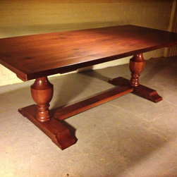 96"L Barn Wood York Trestle Table - Dining Tables