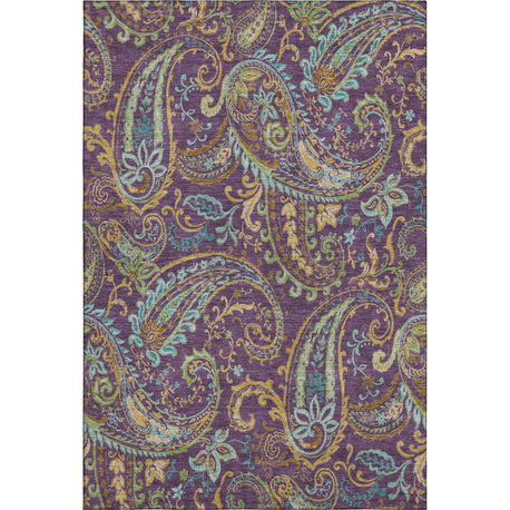 Premium Machine Washable Mayfield AMF533 Purple 9' x 12' Rug