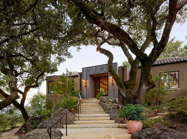 Mediterranean Exterior by Ken Linsteadt Architects