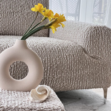 Ivory Sofa Slipcover | Microfibra Collection | Mamma Mia Covers