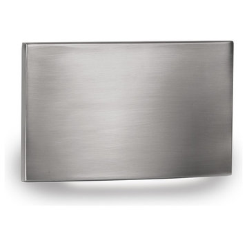 LED Horizontal Scoop Step and Wall Light, Brushed Nickel