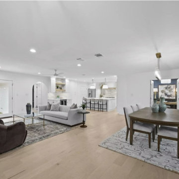 Open Concept Living and Dining with Kitchen View