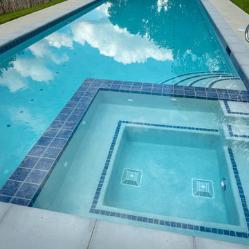 Barrington, IL Lap Pool with Interior Hot Tub