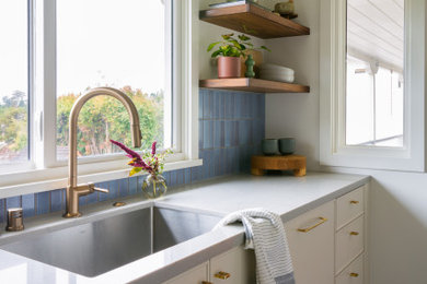 Example of a transitional kitchen design in San Francisco