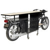 Life-Sized Vintage Motorcycle Bar Cart with Wheels and Wine Storage Rack