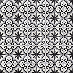 Grey Medallion Cement Tile - Wall And Floor Tile