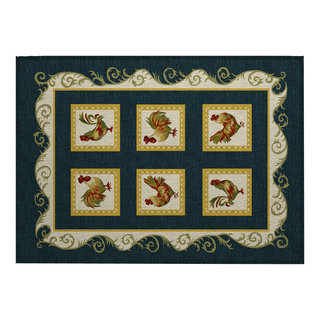 Indoor/Outdoor Kendall KE4 Black Machine Washable 10' x 14' Rug, 1'8