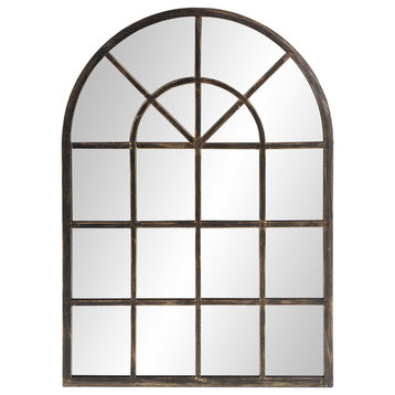 Bellevue HEMIR28366 Fenetre 41" x 29" Arched Farmhouse Style - Oil Rubbed