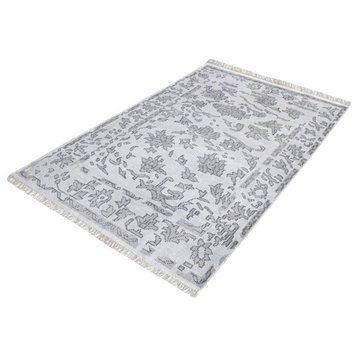 Elk Home Harappa Hand-Knotted 60" Wool Rug, Grey