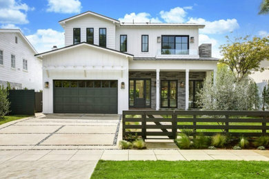 Home design - large contemporary home design idea in Los Angeles