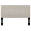 Contemporary Modern Bedroom Full and Queen Size Headbaord, Fabric, Beige