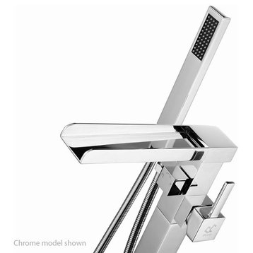 Dyconn Victoria Freestanding Tub Filler Faucet, Hand Shower, Chrome