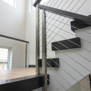 Project #70 | Open-Riser Staircase with Cable Railing
