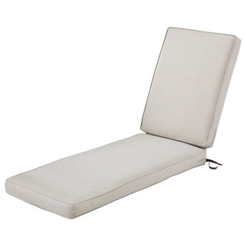 Patio Chaise Lounge Cushion, Heather Gray, 72"x21"x3"