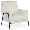 Hooker Furniture Amette Leather and Metal Club Chair in White Finish