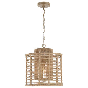 Crystorama Lighting Group JAY-A5001 Jayna 13"W Cage Pendant - Burnished Silver