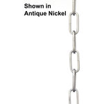 Progress Lighting - 48" 9-gauge Brushed Nickel Square Profile Accessory Chain - Customize your lighting design with the 48-Inch Brushed Nickel Square Profile Accessory Chain ideal for a variety of style settings.