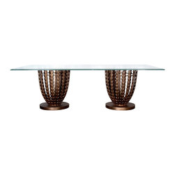 GILANI - Olive Grove Dining Table (Rectangular) (2 Pedestals) - Dining Tables