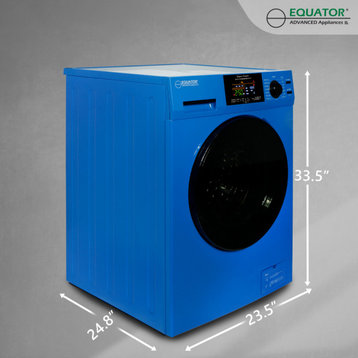 Equator Digital Compact 110V Vented/Ventless 18 lbs Combo Washer Dryer 1400RPM, Blue
