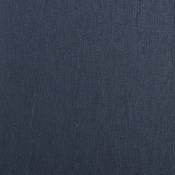 Tahoe Blue Solid Faux Linen Sheer Fabric Sample, 4"x4"