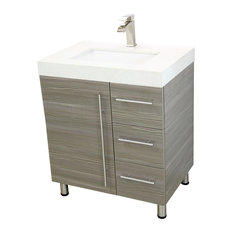 50 Most Por Modern Gray Bathroom Vanities For 2019 Houzz Windbay 30 Free Standing Bathroom Vanity Sink Gray White Quartz Countertop
