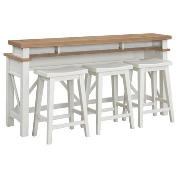 Parker House Americana Modern Cotton Everywhere Console With 3 Stools