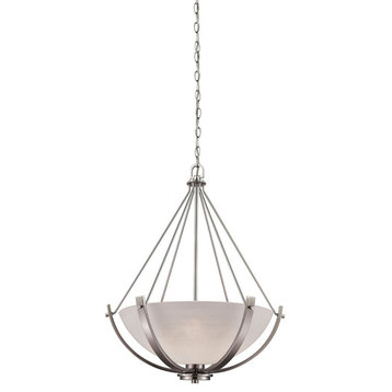 Thomas Lighting Casual Mission 3-Light Chandelier CN170342, Brushed Nickel