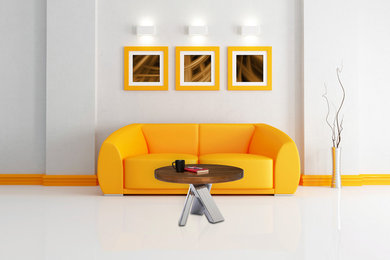 Living room - contemporary living room idea in Other