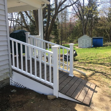 Covered porch with handicap ramp