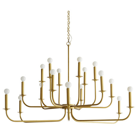 Breck Large Chandelier, Gold