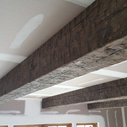 Adze surfaced Pine box beams - Products