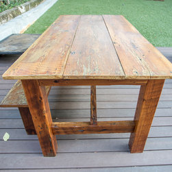 Custom Reclaimed Wood Outdoor Table - Furniture