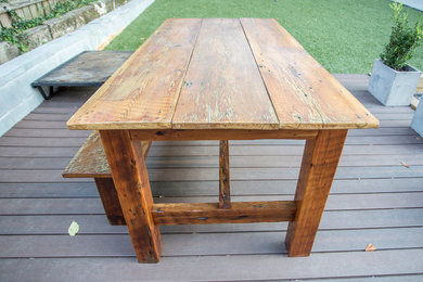 Custom Reclaimed Wood Outdoor Table