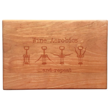 "Wine Aerobics" Artisan Cherry Board