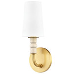 Mitzi Lighting - Mitzi Lighting H523101-AGB Casey 1 Light Wall Sconce in Aged Brass - Shade/Diffuser Color : White