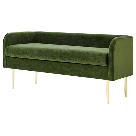 Marsha Velvet Bench, Dainty Green