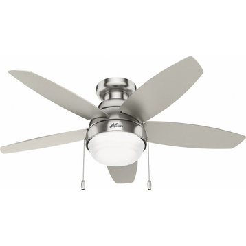 Hunter Lilliana Ceiling Fan With LED Light Kit and Pull Chain, Brushed Nickel