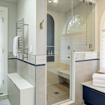 Luxurious ensuite bath with steam shower