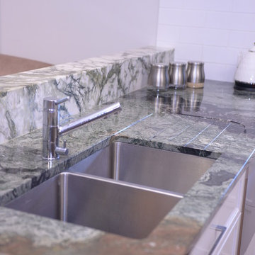 Earth Green Granite & Green Calacutta Marble Kitchen & House Project