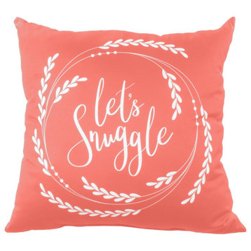 Let's Snuggle Decorative Pillow, Coral
