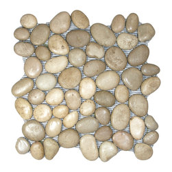 Glazed Tan Pebble Tile - Tile