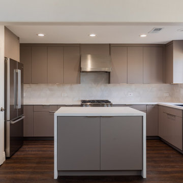 Saying goodbye to old cabinets and hello to a brand new kitchen.
