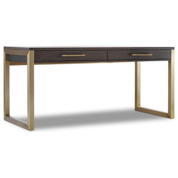 Curata 68" Wood Computer Desk in Midnight Brown by Hooker Furniture
