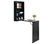 Eliza Wall-Mounted Fold-Out Convertible Writing Desk, Black