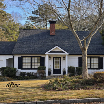 Mid-Century Front Portico Addition in North Druid Hills