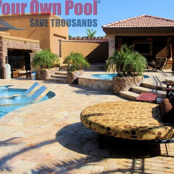 Arizona Swimming Pool and Grotto Designed by Build Your Own Pool