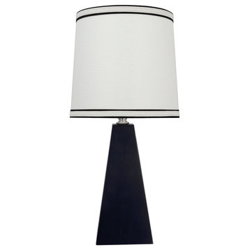 40138, 16 1/2" High Wooden Table Lamp, Matte Black Finish