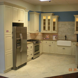 Victoria Ivory Display - Kitchen Cabinetry